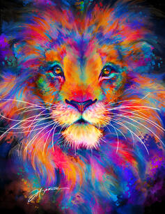 Color splash - Lion | Painter style