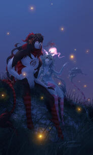 Firefly night | (Commission) | Soft texture style