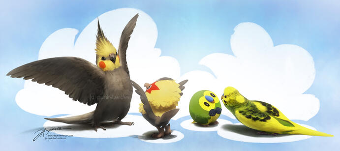 Counterpart pals! | (Commission) | Soft texture style